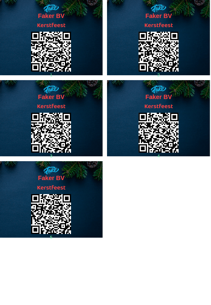 QR codes afdrukken (8 per pagina)